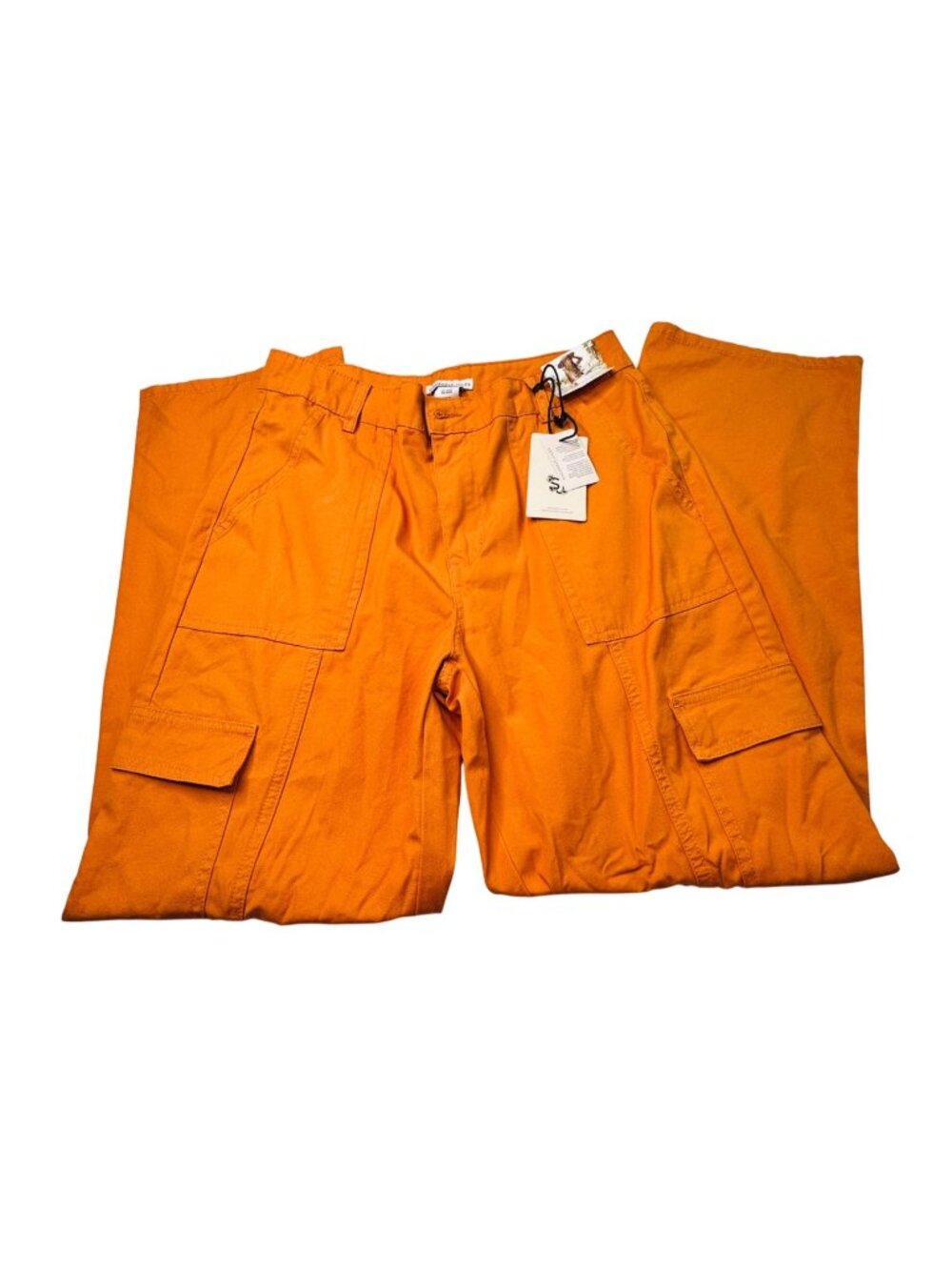 Sincerely Jules Y2K Cargo Pants Womens Size 9/29 Orange High Rise NWT